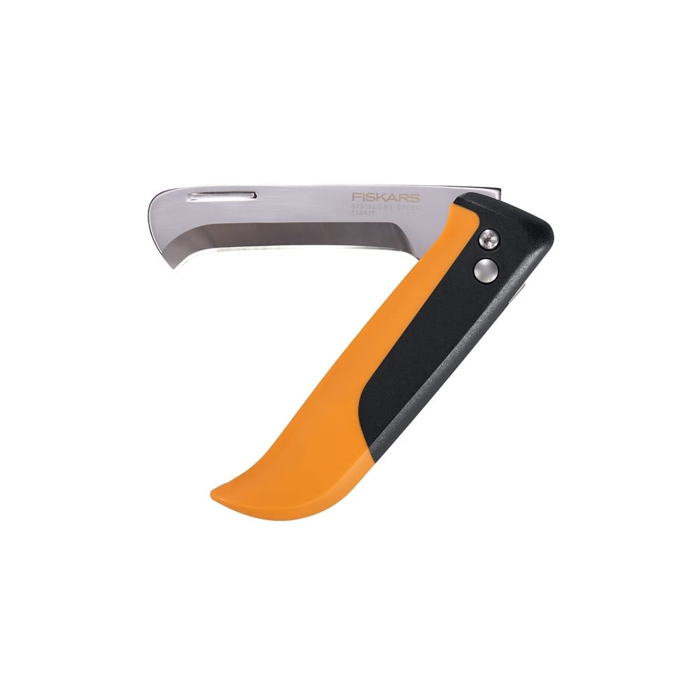 Fiskars Orange/Black Folding Produce Harvesting Knife - Ascmtools