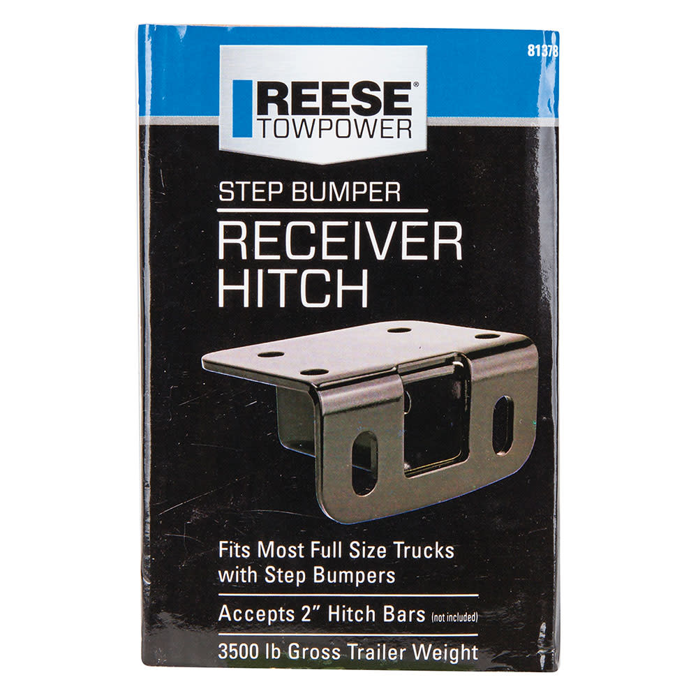Reese 3500 lbs Black Step Bumper Trailer Hitch - Ascmtools