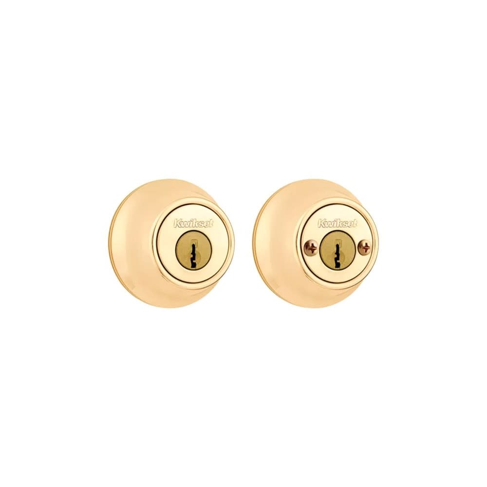 Kwikset Polished Brass Double Cylinder Door Deadbolt - Ascmtools