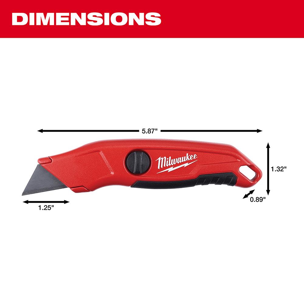 Milwaukee Fixed Blade Utility Knife - Ascmtools