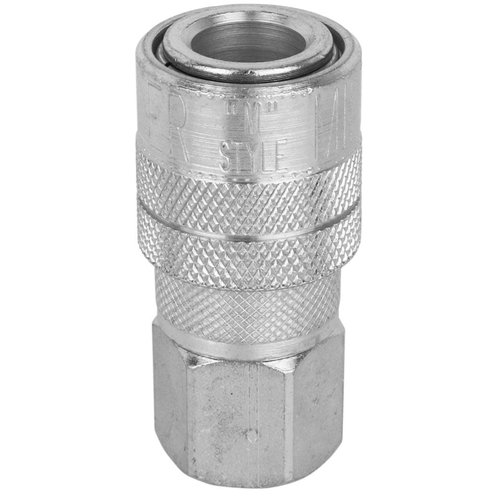 Milton 1/4″ FNPT Industrial Interchange M Style Quick Connect Steel Coupler - Ascmtools