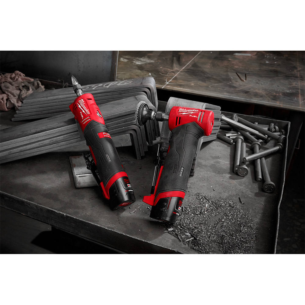 Milwaukee M12 FUEL Straight Die Grinder 2 Battery Kit - Ascmtools