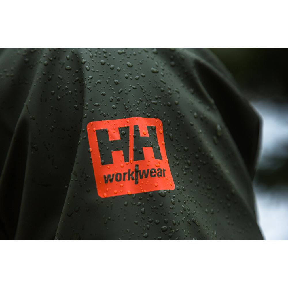 Helly Hansen PU Gale Waterproof Rain Jacket Army Green Small - Ascmtools