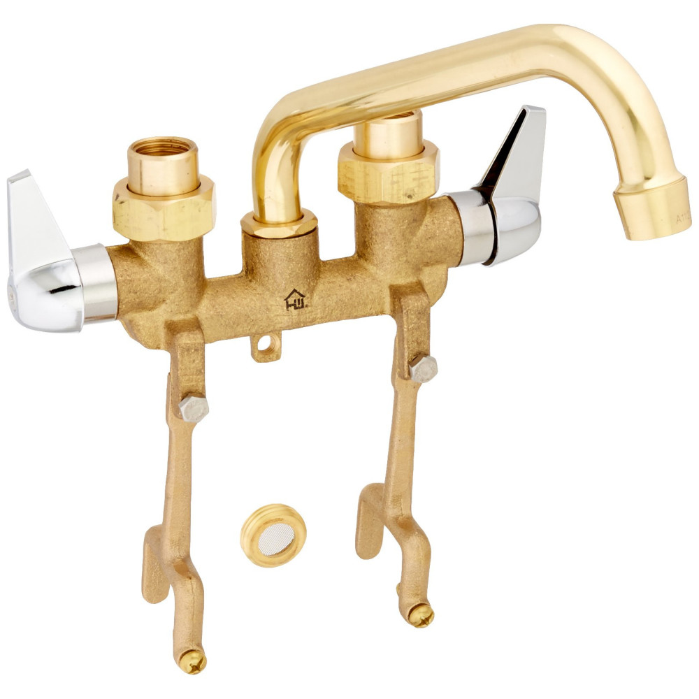 Homewerks Laundry Tray Faucet Brass 2 Handle Swivel - Ascmtools