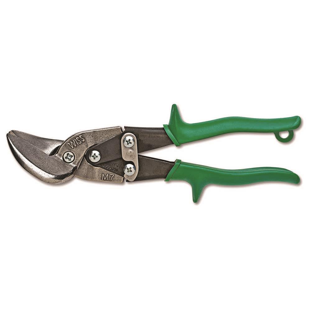 Crescent Wiss Metalmaster Offset Snips Straight to Right Green Grips 9-1/4 In. - Ascmtools