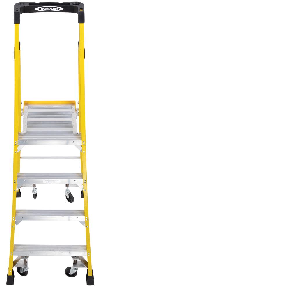 Werner Podium 4-ft Fiberglass 375-lb Type IAA Platform Ladder - Ascmtools