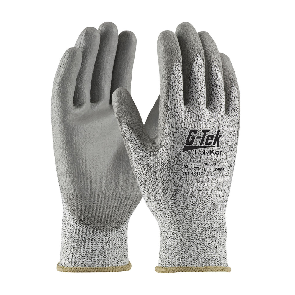 Protective Industrial Products Gloves Salt & Pepper Seamless Knit G-Tek PolyKor Blended 2 Extra Small - Ascmtools