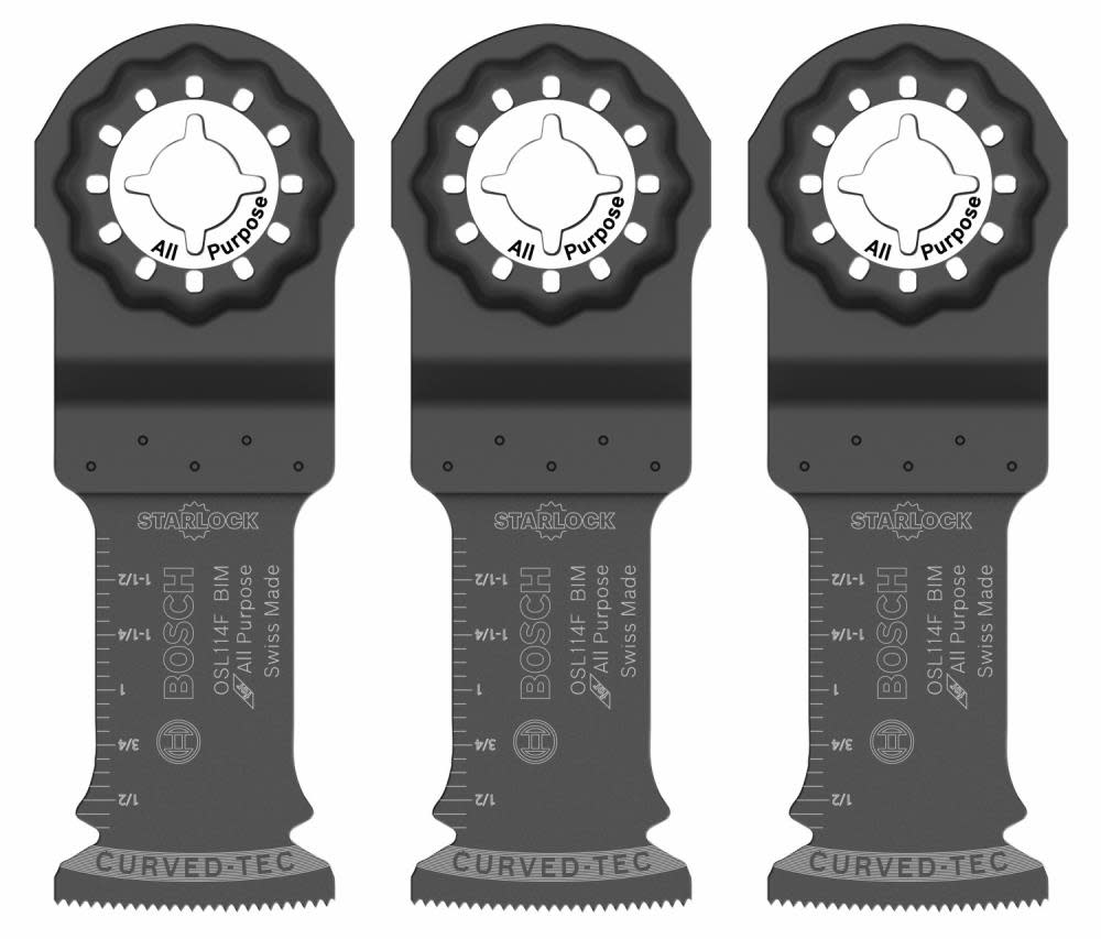 Bosch 1-1/4 In. Starlock Oscillating Multi Tool Bi-Metal Xtra-clean Plunge Cut Blade 3 pk. - Ascmtools