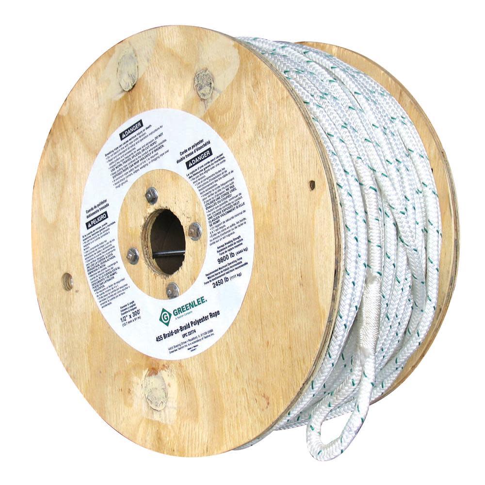Greenlee Poly Braid Rope 1/2 x 300 - Ascmtools