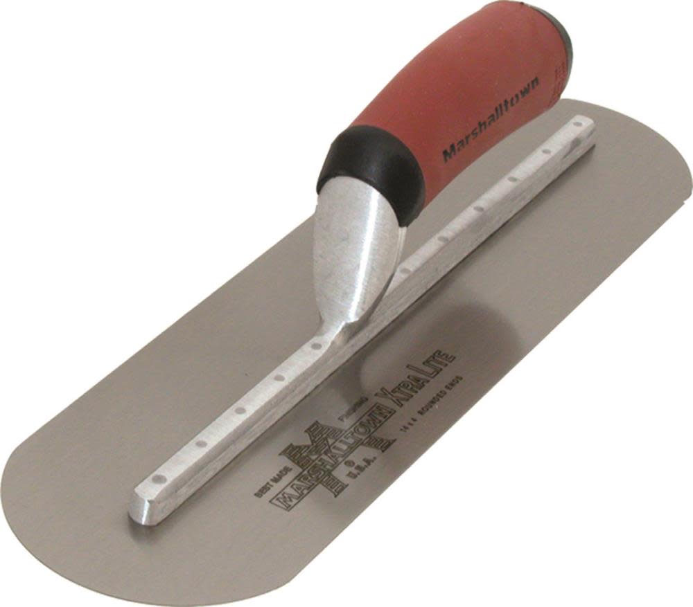 Marshalltown 20 In. x 4 In. Finishing Trowel-Fully Rounded Curved DuraSoft Handle - Ascmtools