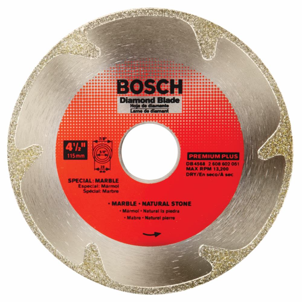 Bosch 4 1/2″ Premium Plus Continuous Rim Diamond Blade for Clean Cuts - Ascmtools