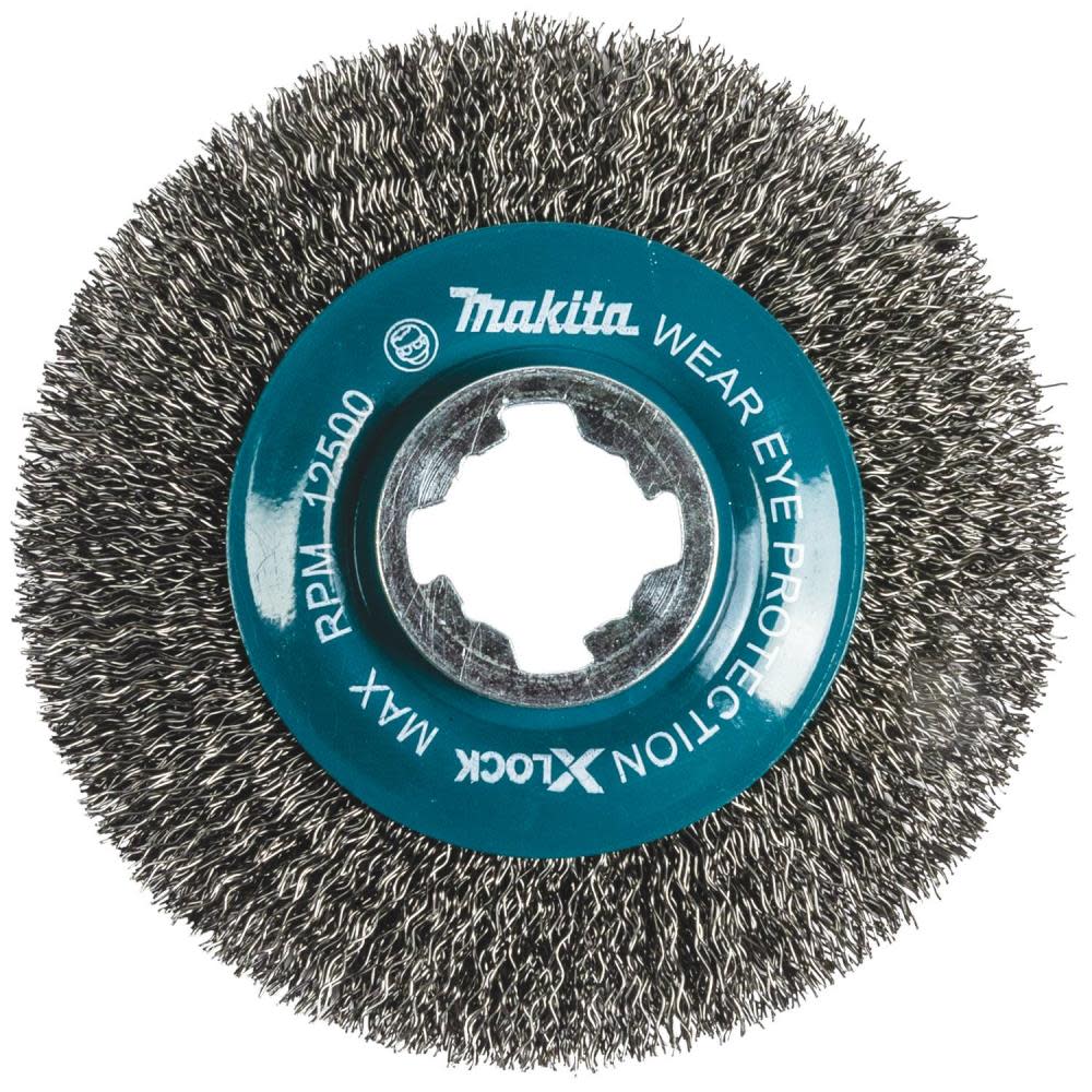 Makita X-LOCK 4-1/2″ Carbon Steel Crimped Wire Wheel Brush - Ascmtools