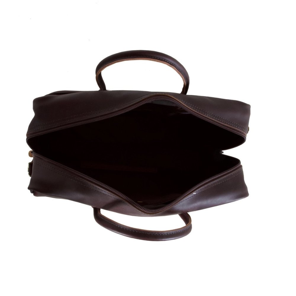 Duluth Pack 10 Liter Capacity Brown Standard Small Smooth Leather Briefcase - Ascmtools