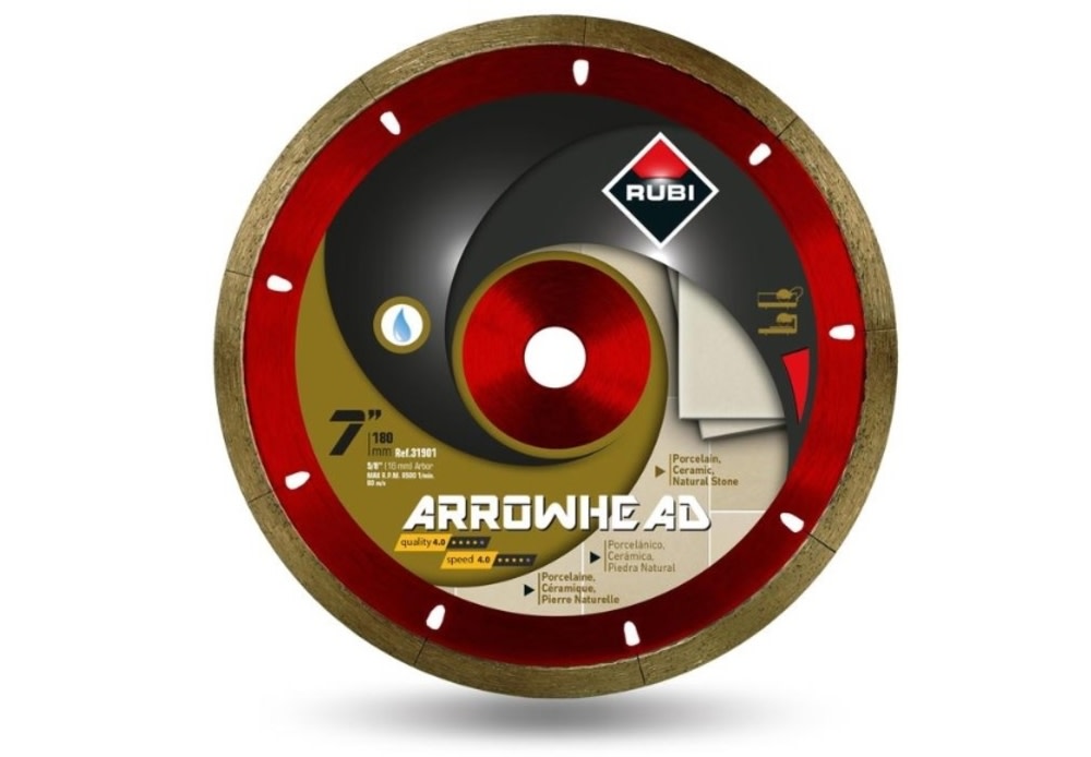 Rubi Tools Arrowhead 7 In. Premium Diamond Blade - Ascmtools
