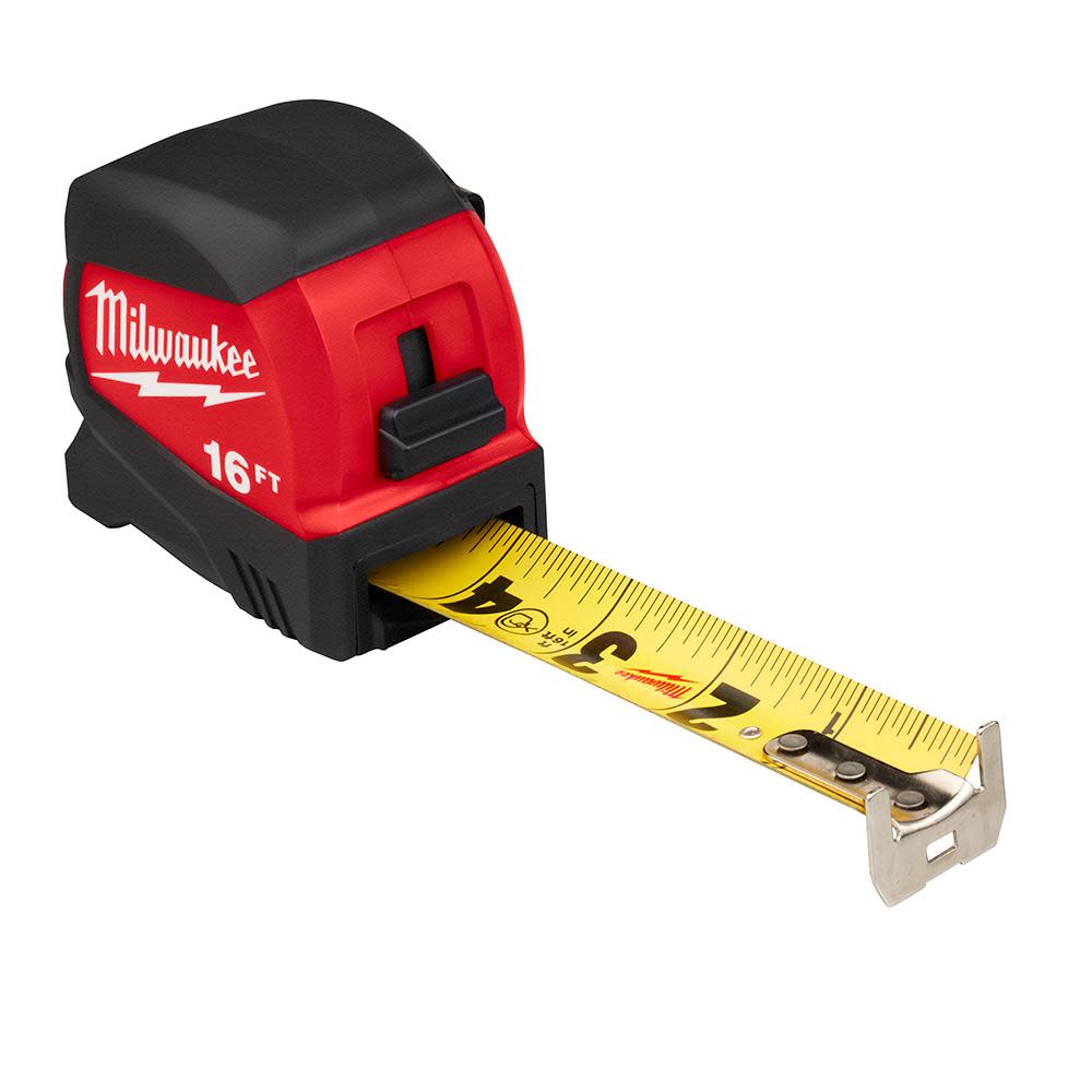 Milwaukee 16Ft Compact Wide Blade Tape Measure - Ascmtools