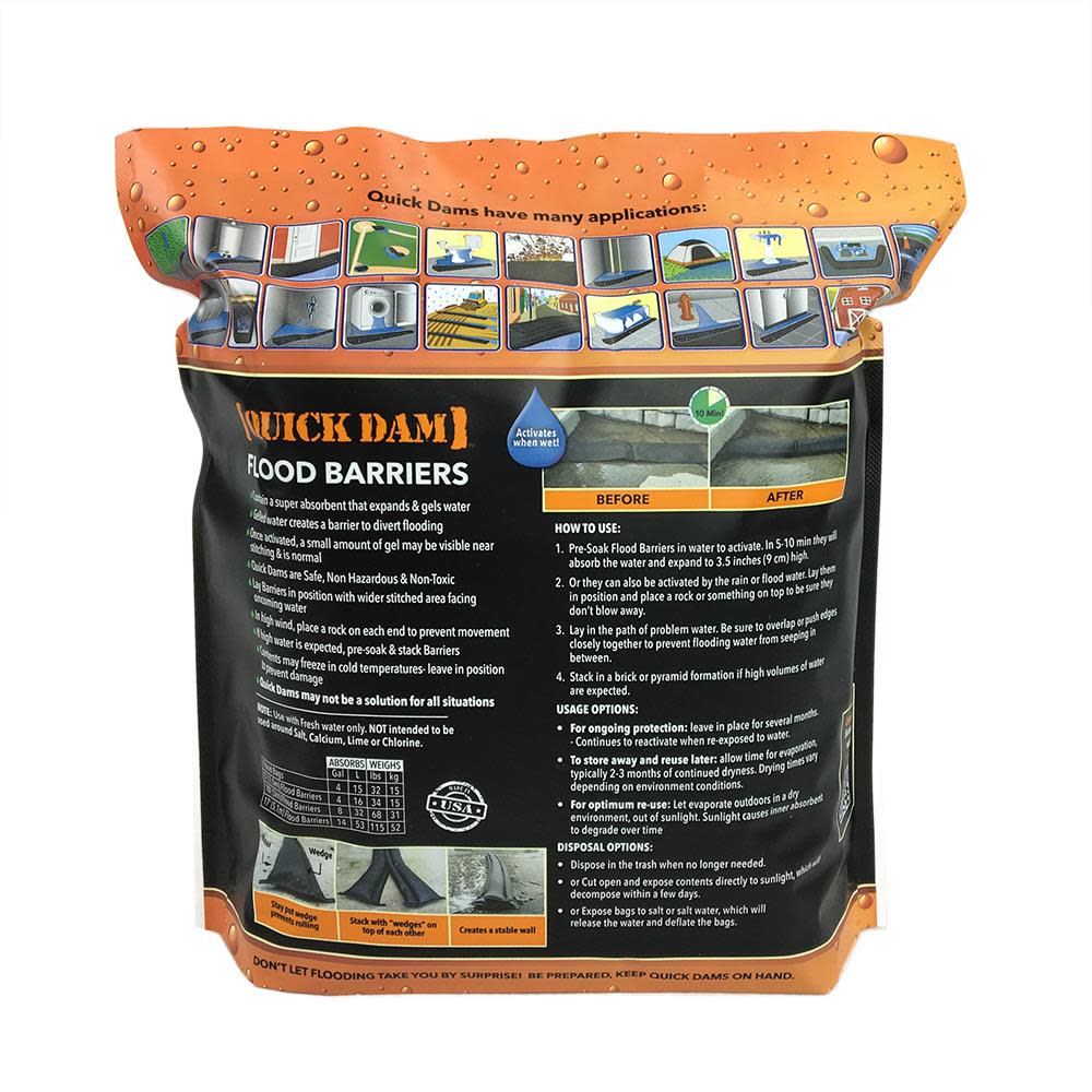 Quick Dam 10-ft L x 6-in W Self-Inflating Flood Barrier - Ascmtools