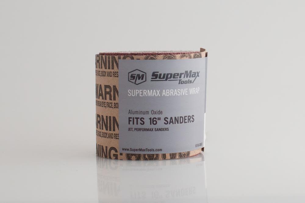 Supermax Tools 24-Grit Individual Sandpaper Wrap for the 16 In. Drum Sander - Ascmtools