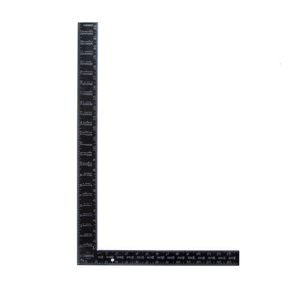 Tool 16 In x 24 In Black Anodized Aluminum Rafter SquareProfessional Series - Ascmtools