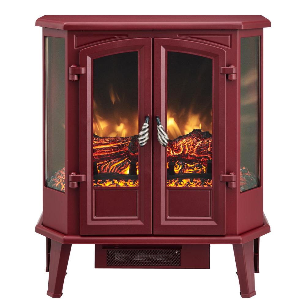 Hearthpro 25″ Red 5 Sided Infrared Electric Stove - Ascmtools