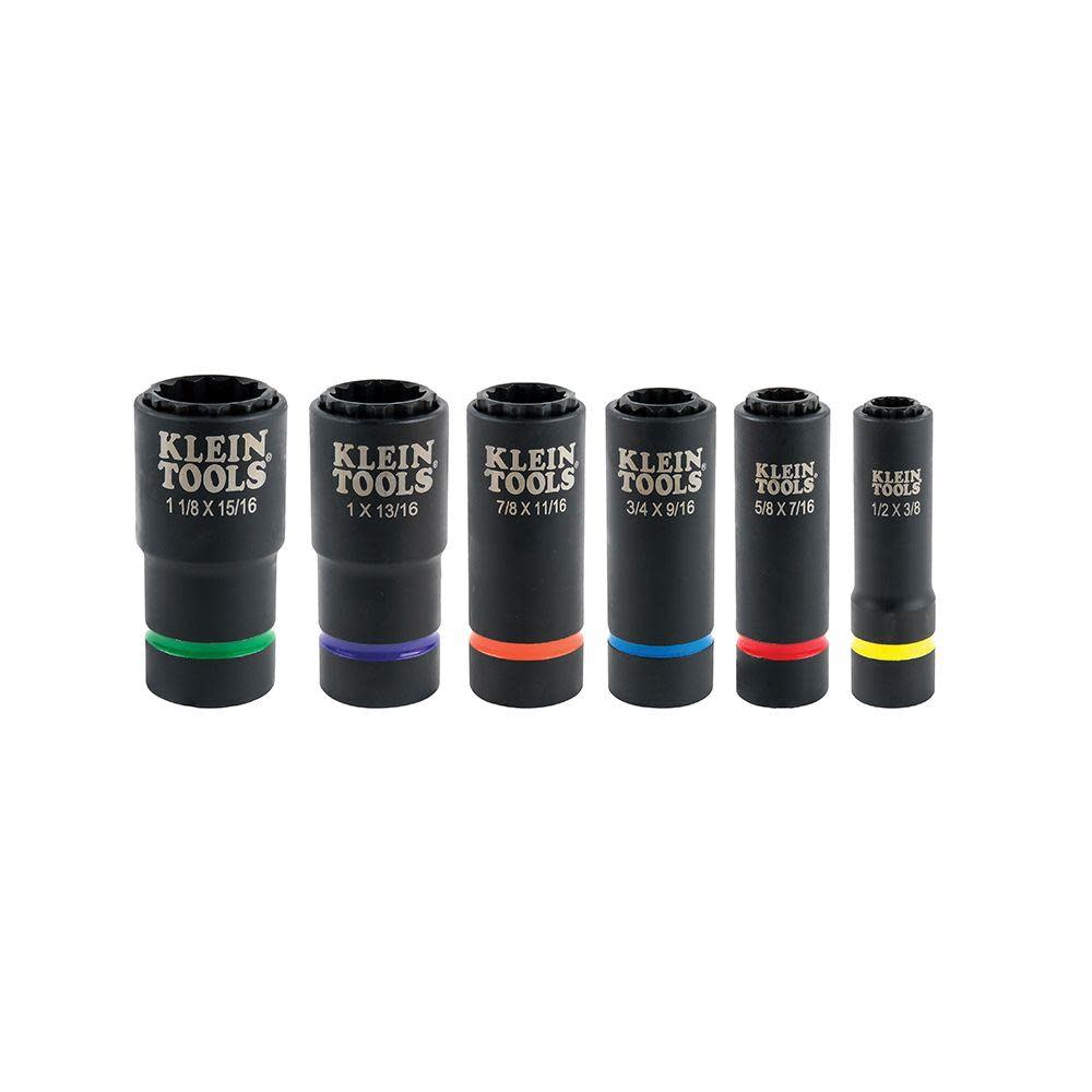 Klein Tools 2-In-1 Impact Socket Set 6-Piece - Ascmtools