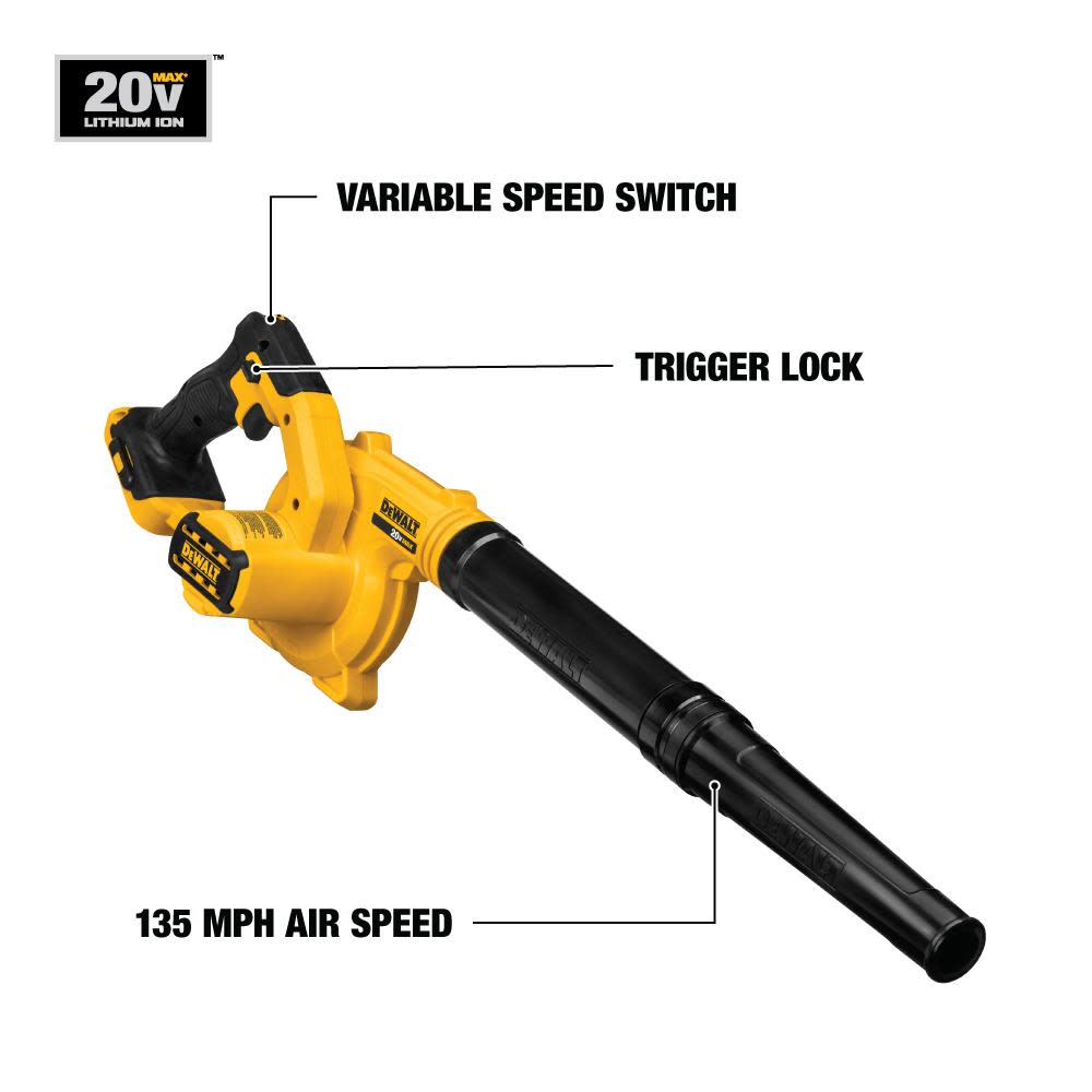 DEWALT 20V MAX Compact Jobsite Blower Bare - Ascmtools