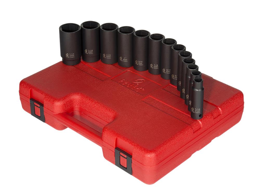 Sunex 13 pc. 1/2 In. Drive SAE Deep Impact Socket Set - Ascmtools