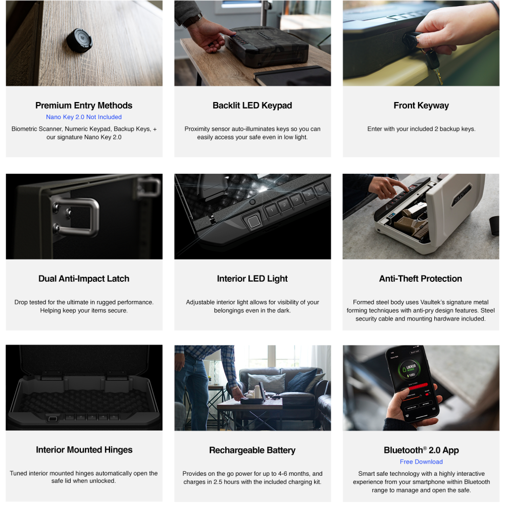 Vaultek Safe VS20i Biometric Safe Camo - Ascmtools