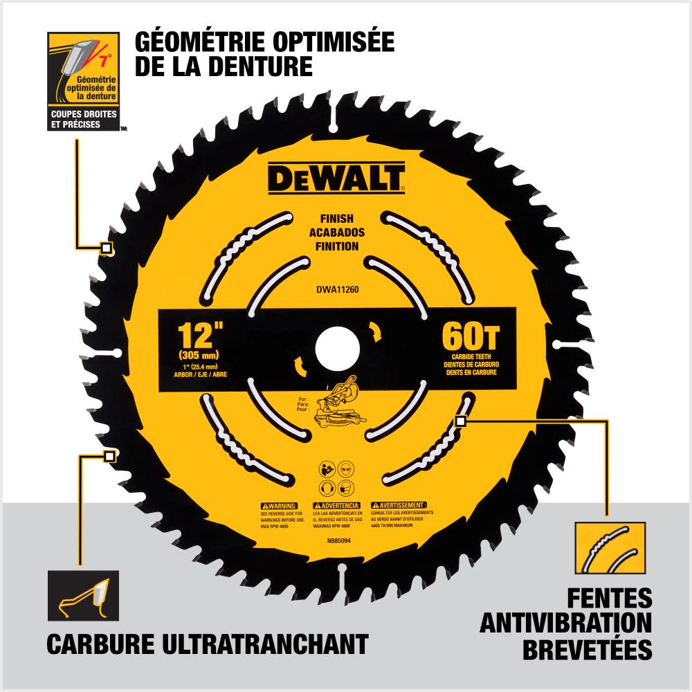 DEWALT Circular Saw Blade 12″ 60T - Ascmtools