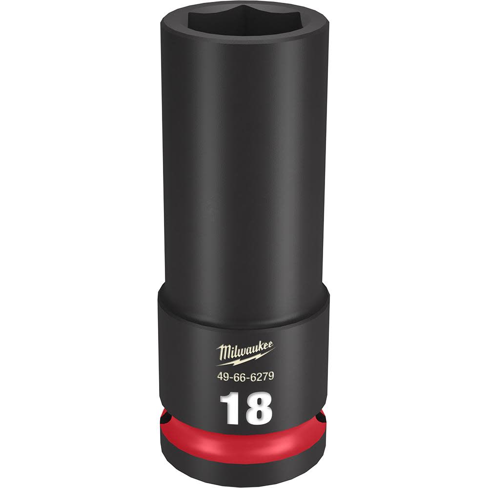 Milwaukee SHOCKWAVE Impact Duty Socket 1/2″ Drive 18MM Deep 6 Point - Ascmtools