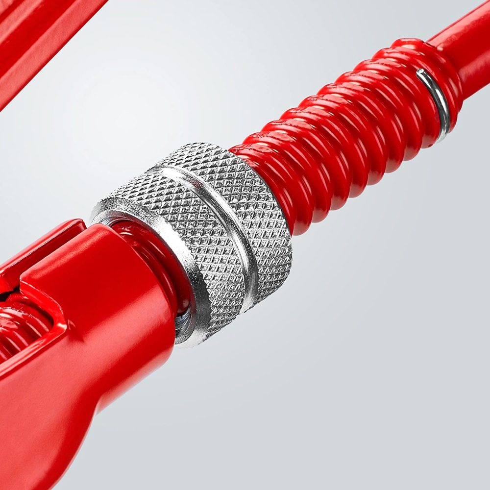 Knipex Pipe Wrench 90 Degree Angled 420 mm Swedish Pattern - Ascmtools