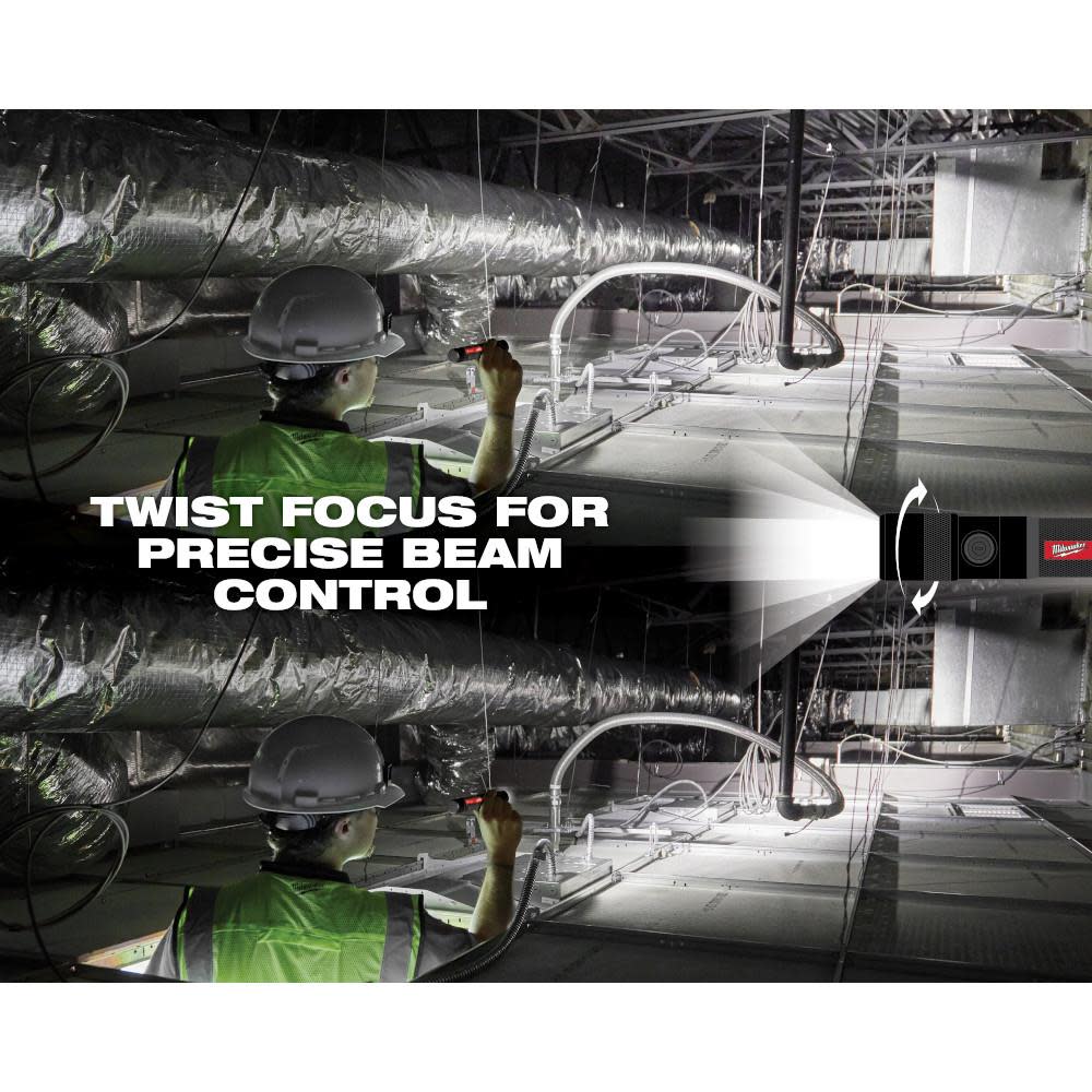 Milwaukee USB Rechargeable Twist Focus Flashlight Kit Bundle - Ascmtools