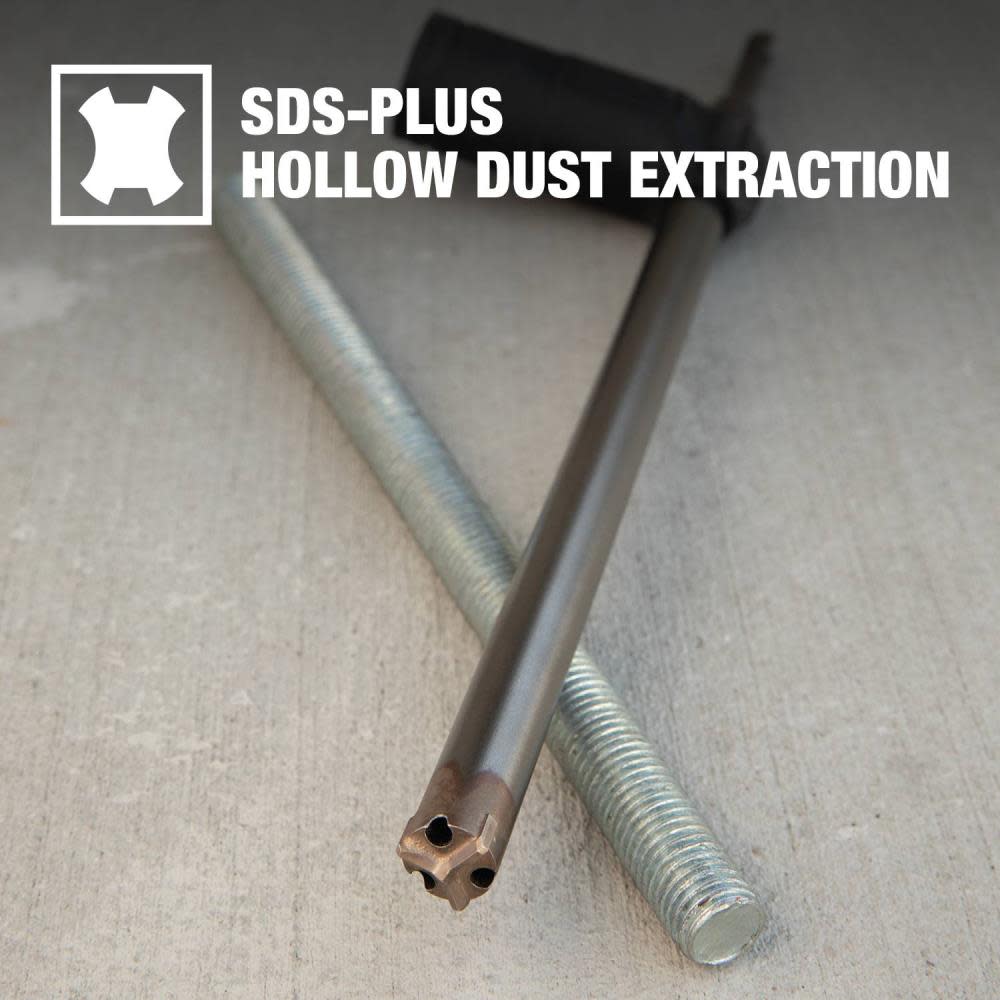 Makita Vacuum Attachment SDS Plus Hollow Dust Extraction Drill Bits - Ascmtools