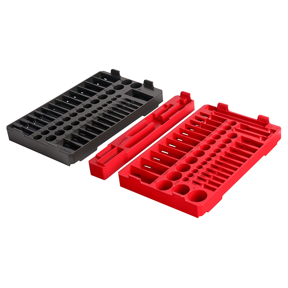 Milwaukee SAE & Metric PACKOUT Trays for 1/4″ & 3/8 Ratchet & Socket Set - Ascmtools