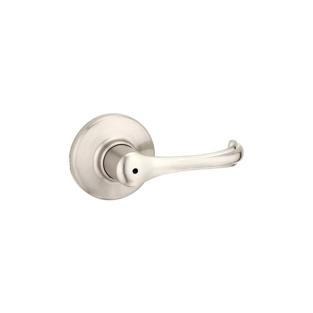 Kwikset Satin Nickel Bed/Bath Dorian Privacy Door Lever - Ascmtools