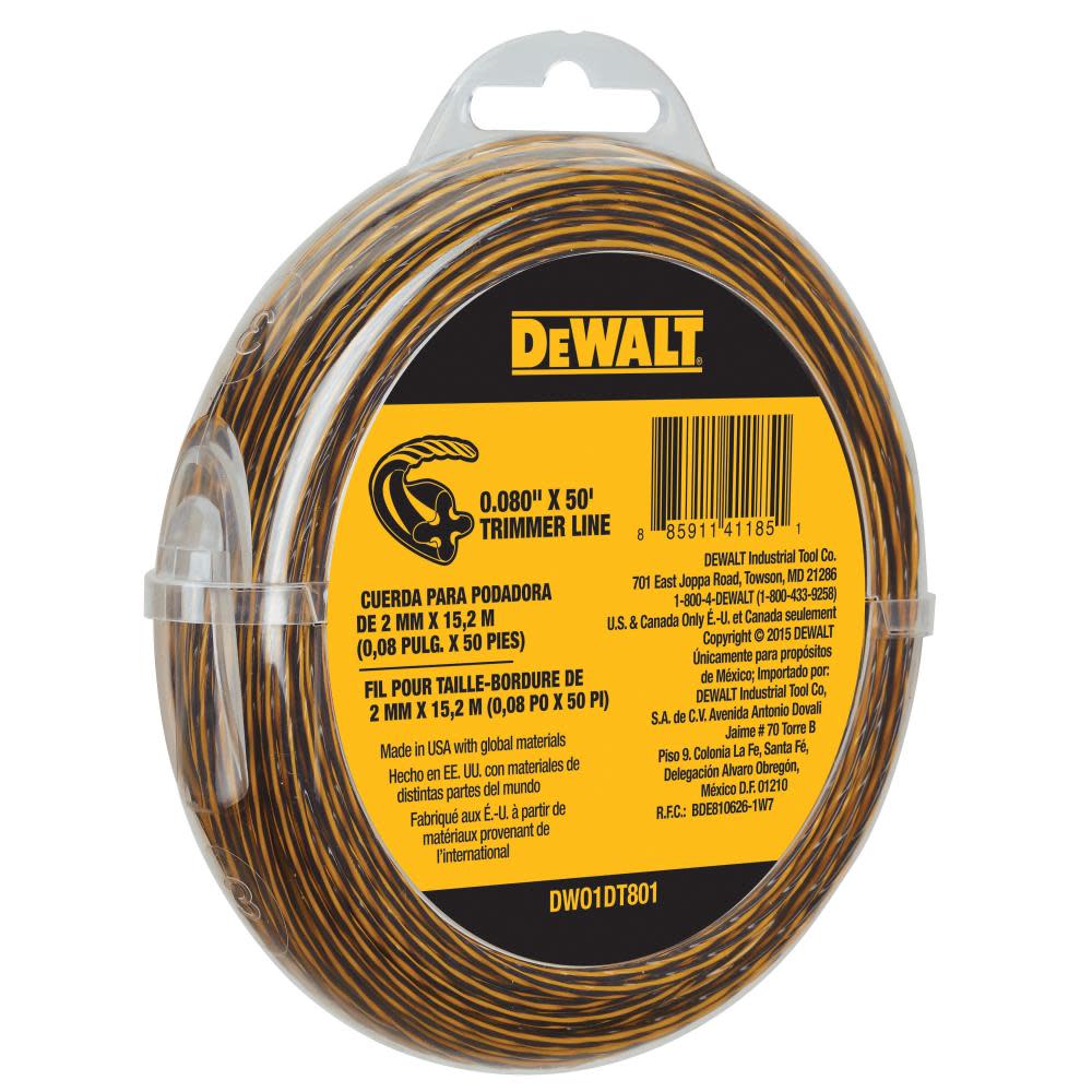 DEWALT Trimmer Line 0.080 In. x 50 Ft. - Ascmtools