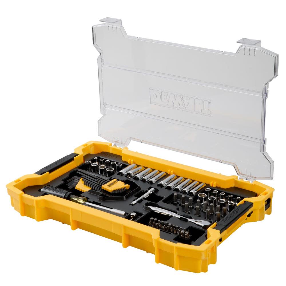 DEWALT TOUGHSYSTEM Mechanics Tool Set 1/4″ 3/8″ Drive 131pc - Ascmtools