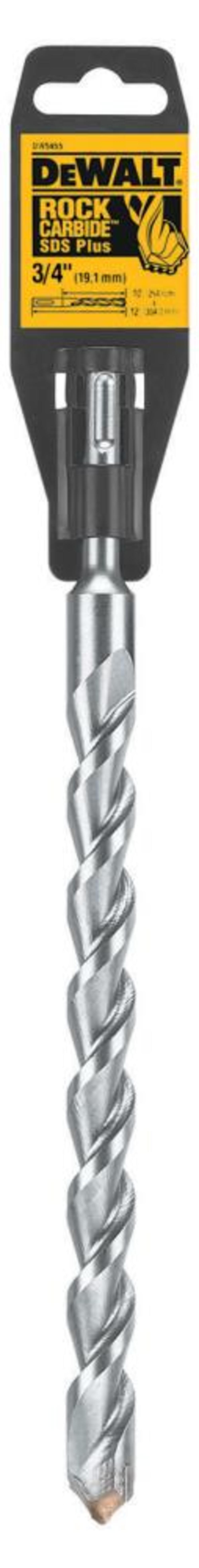 DEWALT 3/4 In. x 10 In. x 12 In. Rock Carbide SDS+ Hammer Bit - Ascmtools