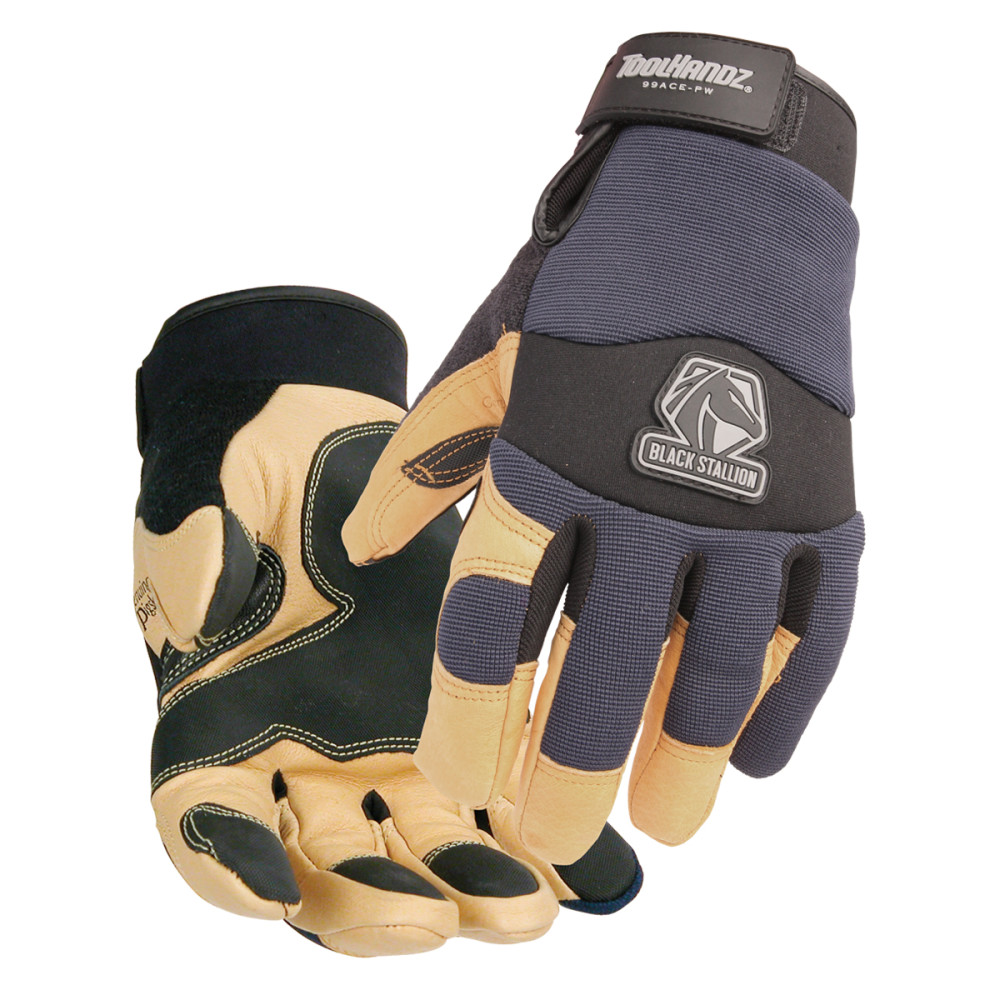 Black Stallion ToolHandz Pigskin Winter Mechanics Gloves Large - Ascmtools