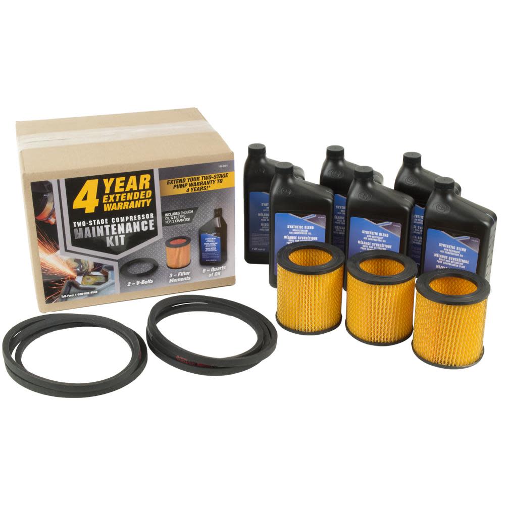 Industrial Air Maintenance Kit for 7.5 HP Two Stage Compressors - Ascmtools