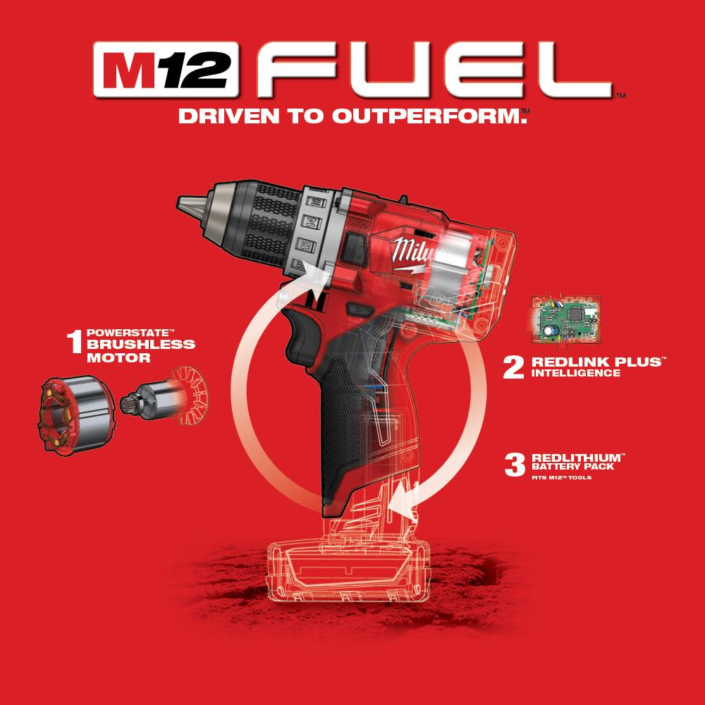 Milwaukee M12 FUEL 1/2 in. Drill Driver - Ascmtools