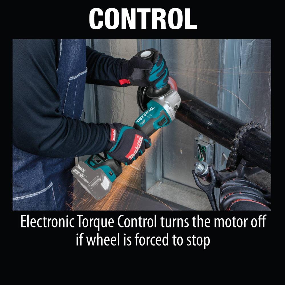 Makita 18V LXT 4 1/2 / 5″ Cut-Off/Angle Grinder with Electric Brake Bare Tool - Ascmtools
