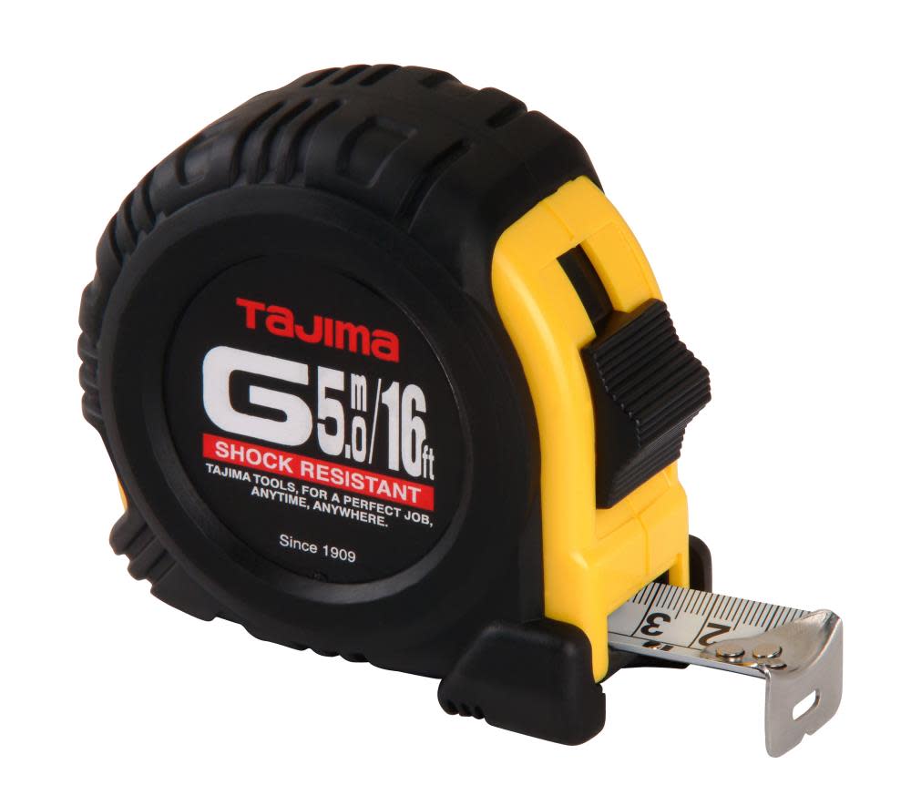 Tajima 16 Ft. or 5 m x 1 In. Steel Blade Tape Measure - Ascmtools