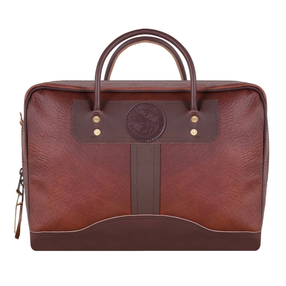 Duluth Pack 14 Liter Capacity Brown Traveler’s Medium Bison Leather Briefcase - Ascmtools