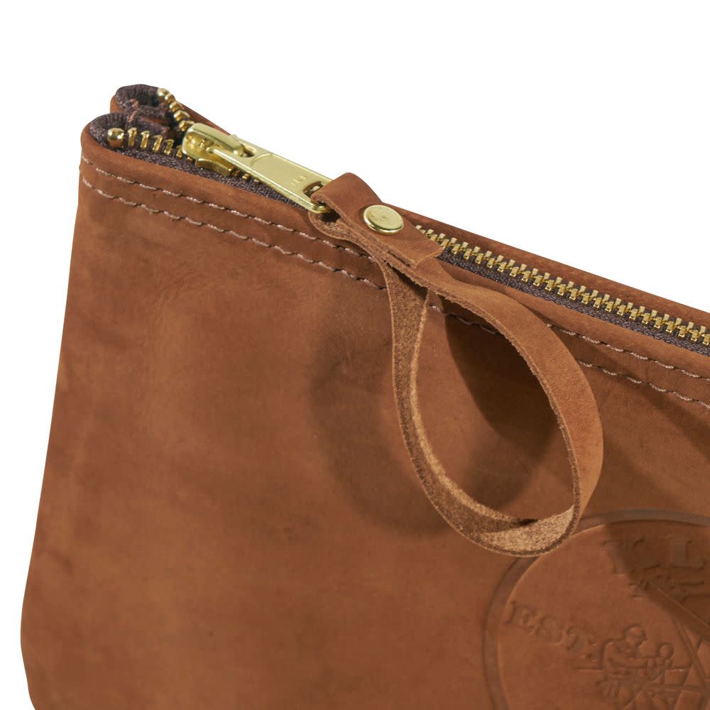 Klein Tools Top-Grain Leather Zipper Bag - Ascmtools