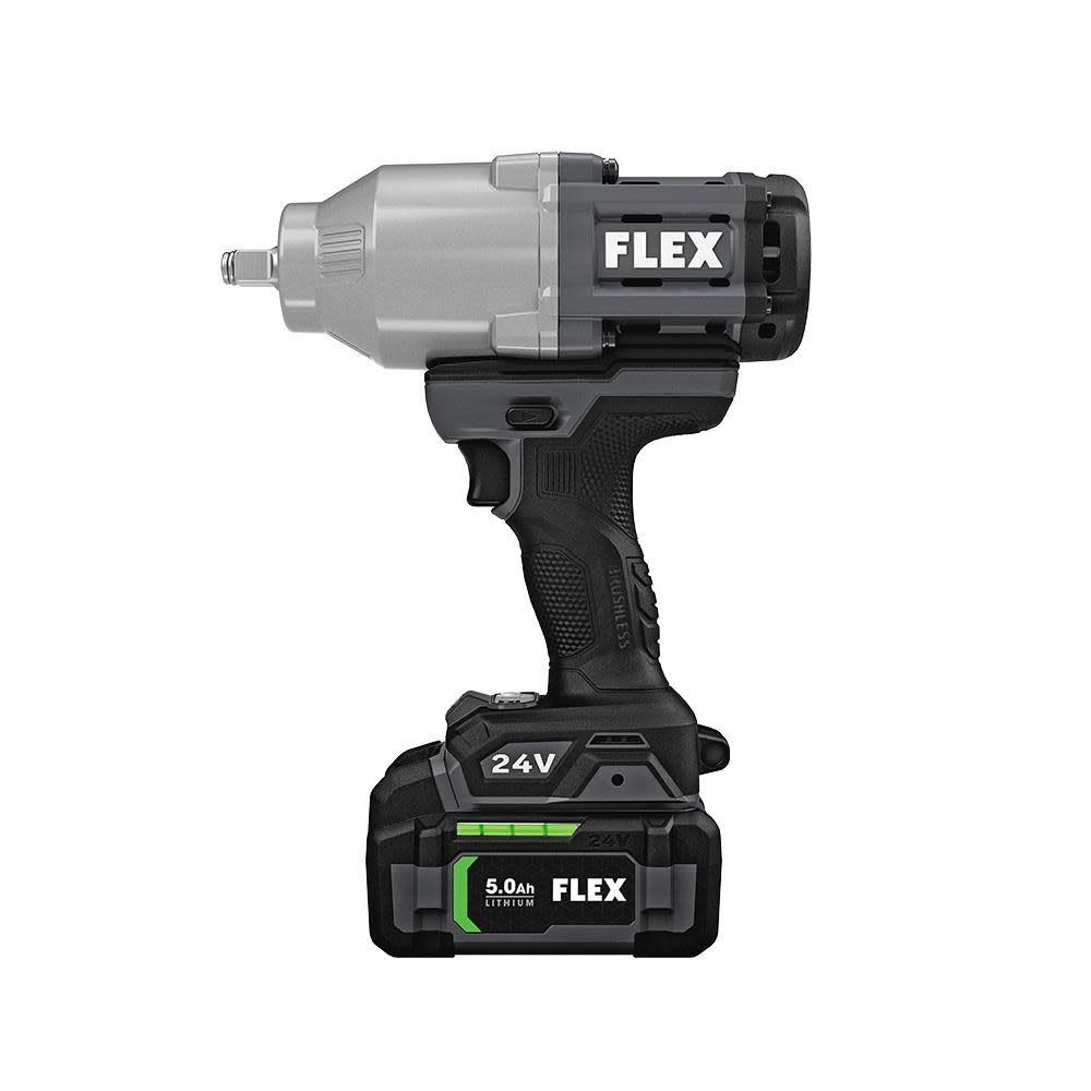 FLEX 24V 1/2-In. High Torque Impact Wrench Kit - Ascmtools