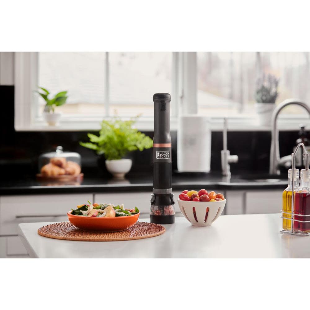 Black and Decker kitchen wand 2 in 1 Salt & Pepper Grinder Attachment - Ascmtools