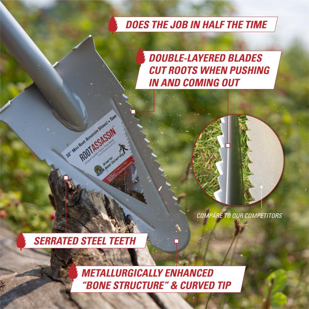Root Assassin 32 in Garden Shovel - Ascmtools