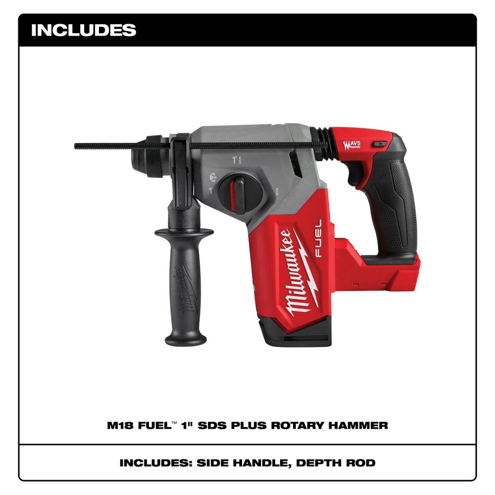 Milwaukee M18 FUEL Rotary Hammer 1″ SDS Plus Bare Tool - Ascmtools