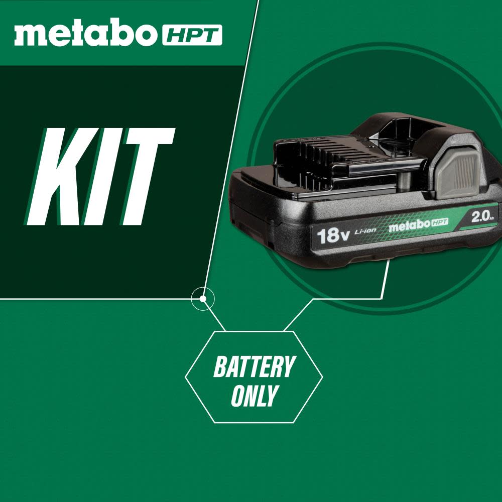 Metabo HPT 18V Lithium Ion 2Ah Batteries Charger Kit - Ascmtools