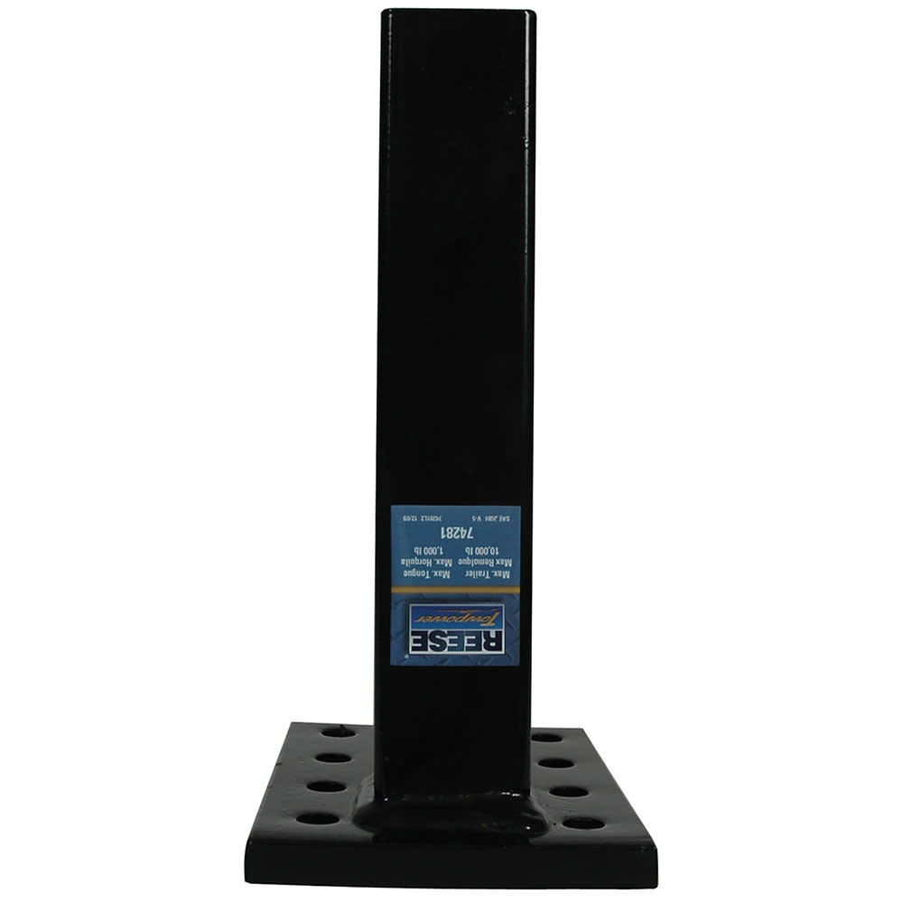 Reese 7.75″ 10000 lbs Black Steel Pintle Hook Mounting Plate - Ascmtools